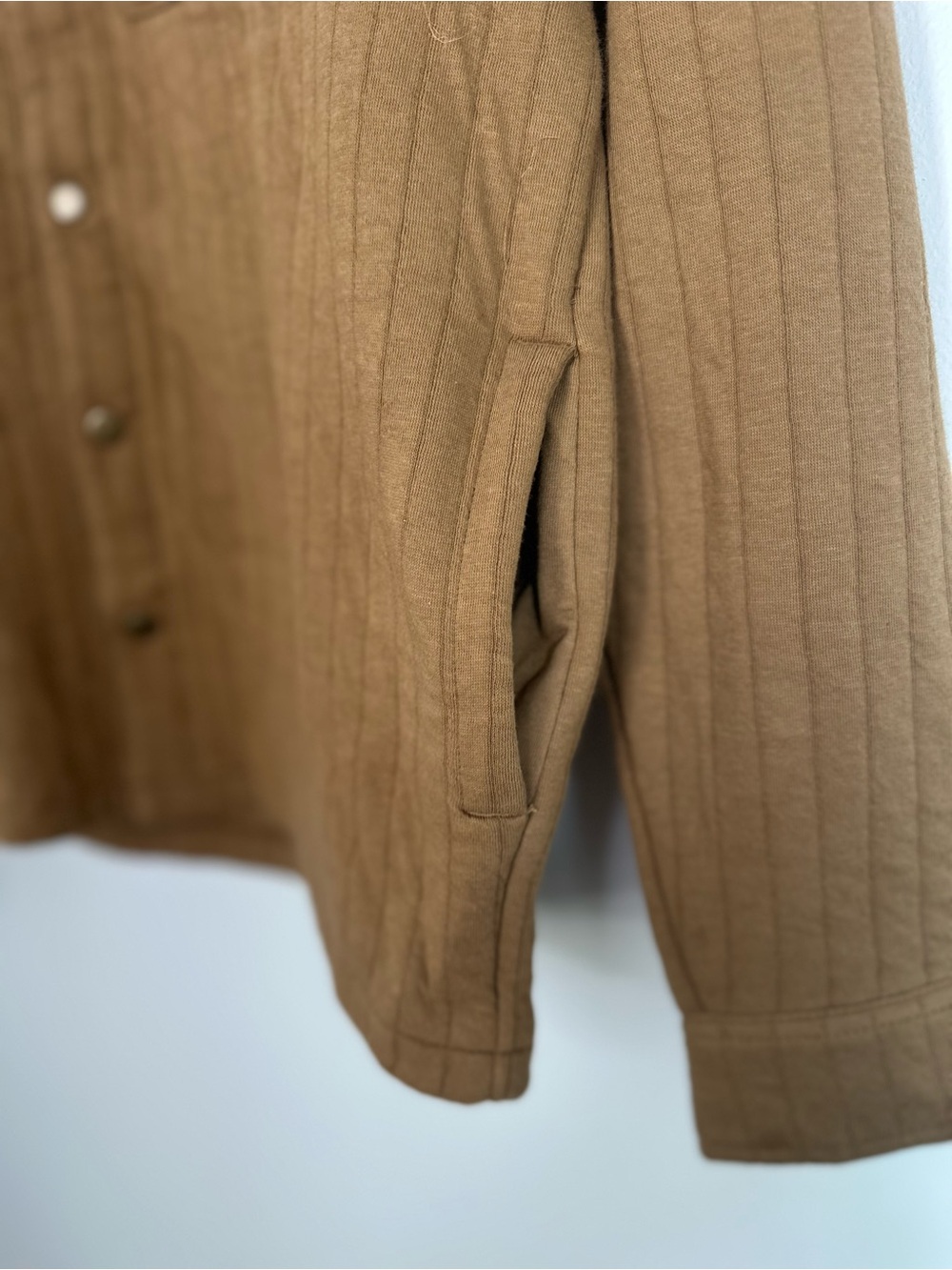 Goodfellow & Co Brown Ribbed Shacket Jacket NWT Snap Front Small - Picture 4 of 7